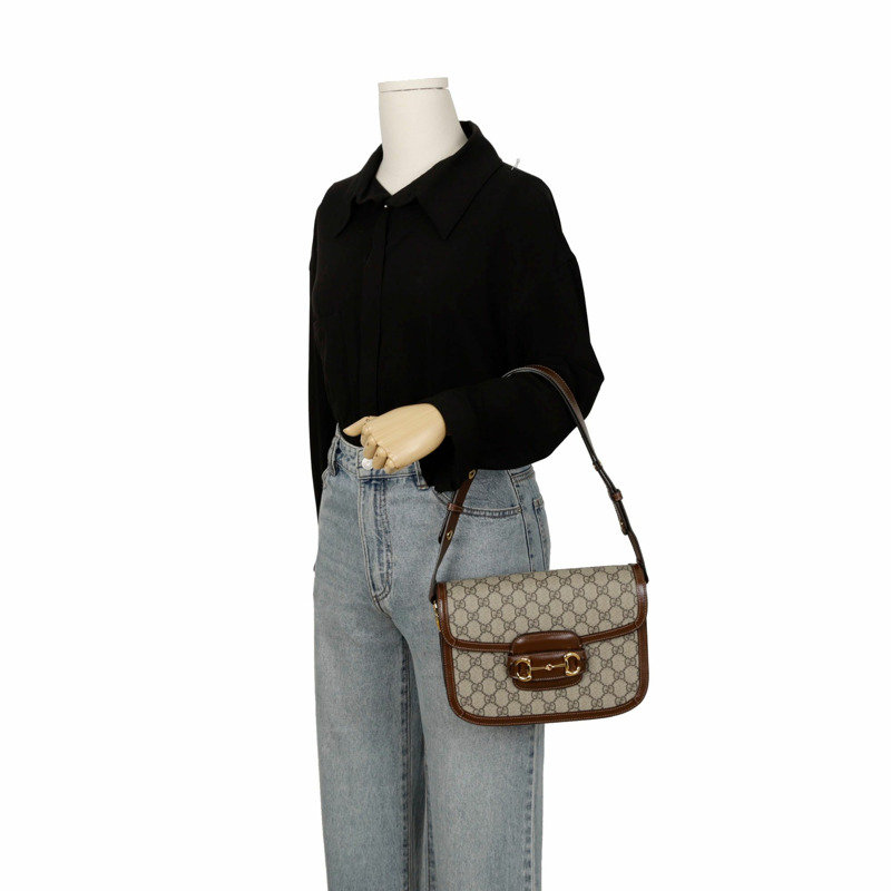【包稅】GUCCI 602204 馬銜扣環 1955 小號單肩斜背包-8