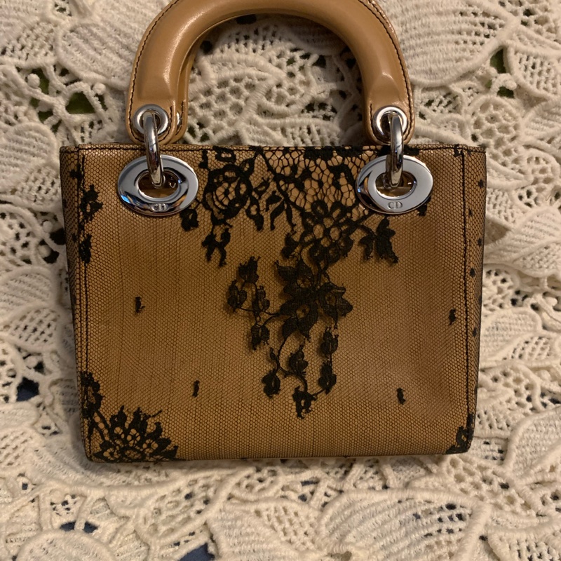 Lady Dior 全球限量發售戴妃包 稀有款頂級法國蕾絲裝飾手提包-1