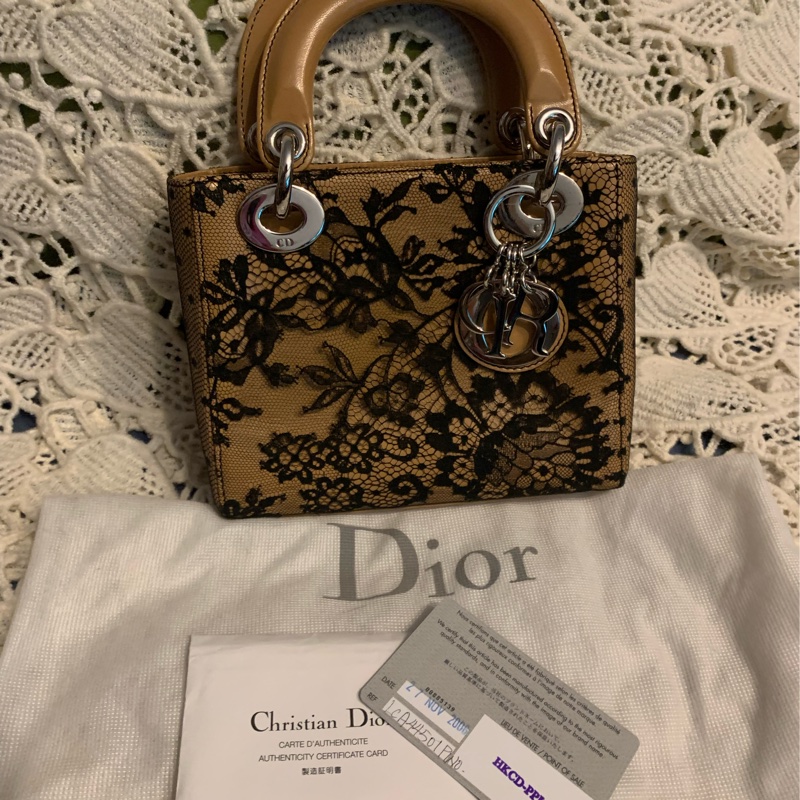 Lady Dior 全球限量發售戴妃包 稀有款頂級法國蕾絲裝飾手提包-6