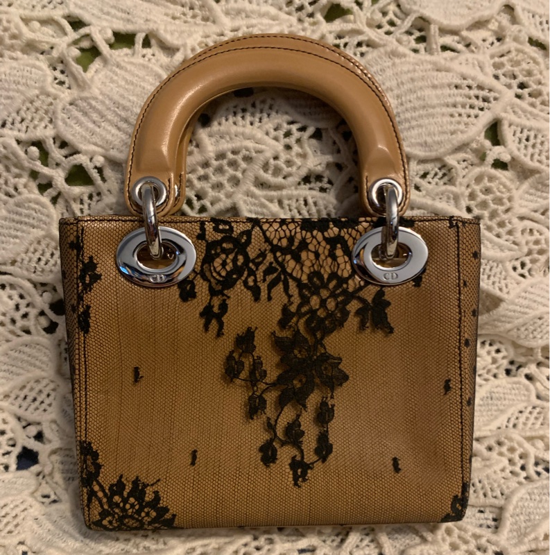 Lady Dior 全球限量發售戴妃包 稀有款頂級法國蕾絲裝飾手提包-8