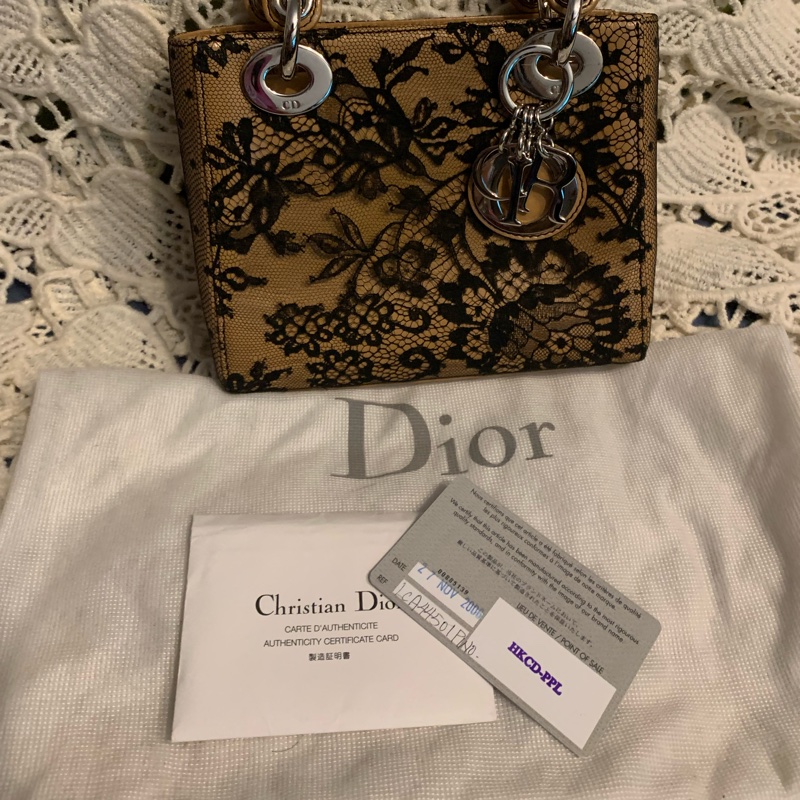 Lady Dior 全球限量發售戴妃包 稀有款頂級法國蕾絲裝飾手提包-18