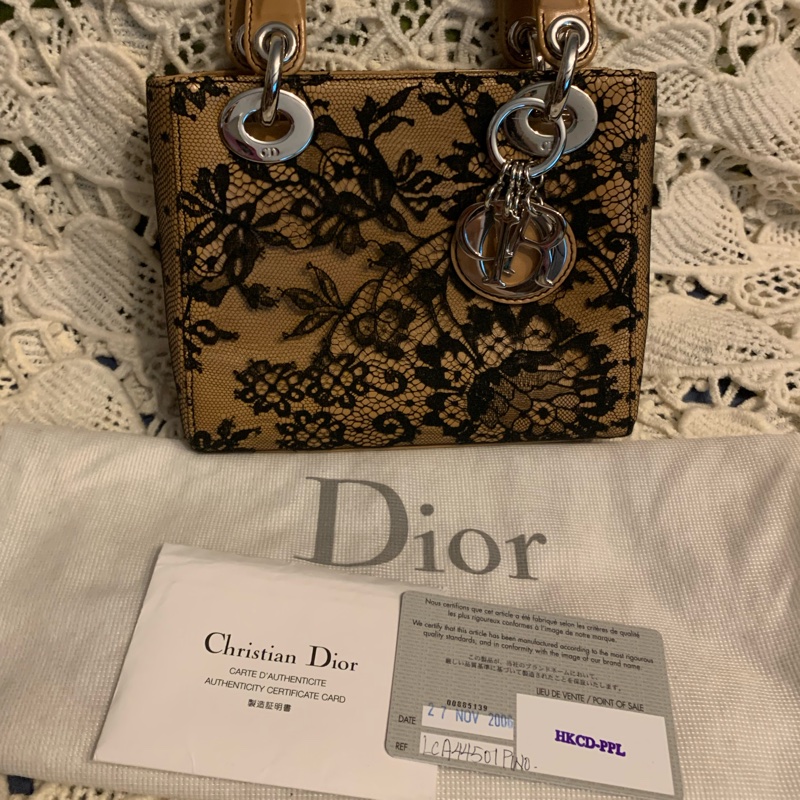 Lady Dior 全球限量發售戴妃包 稀有款頂級法國蕾絲裝飾手提包-19