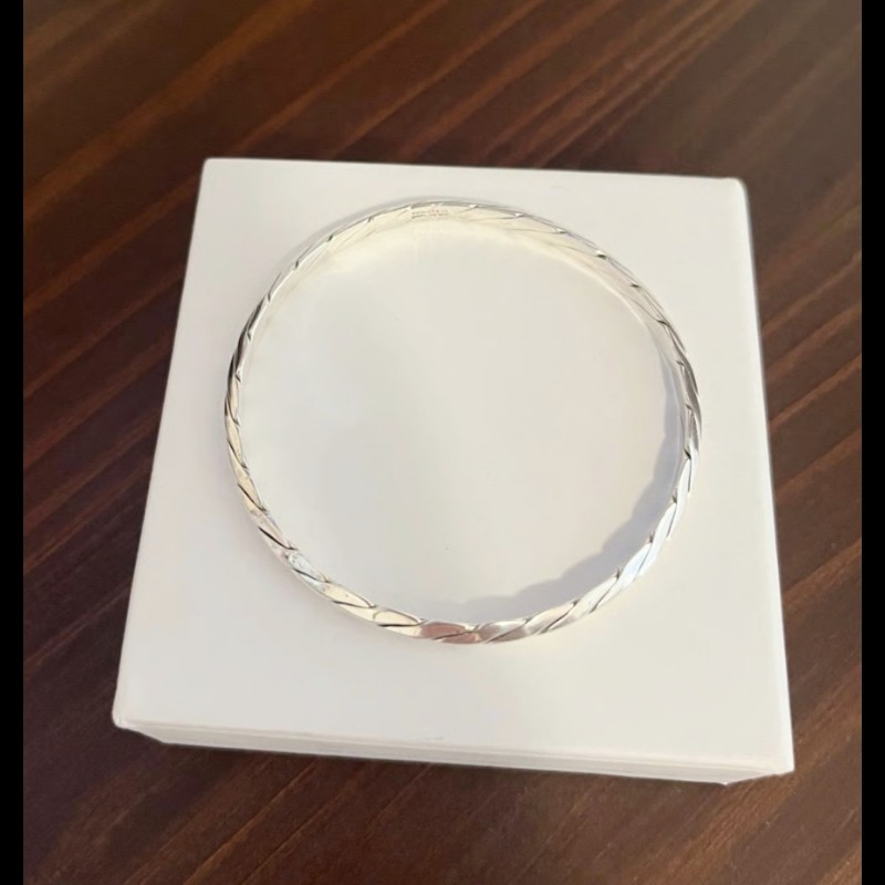 Tiffany&Co Taxco純銀扭轉手鐲-2