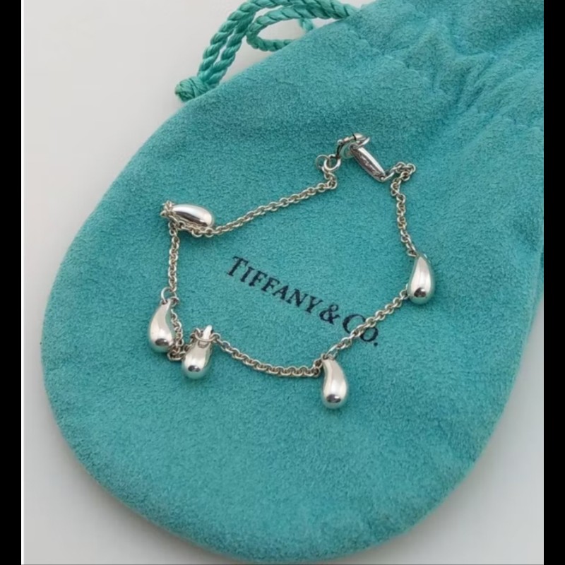 Tiffany & Co. Elsa Peretti 5顆淚滴手鍊-0