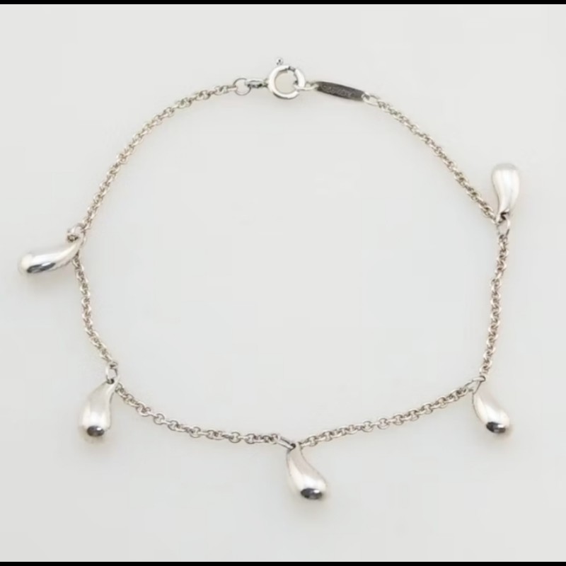 Tiffany & Co. Elsa Peretti 5顆淚滴手鍊-5