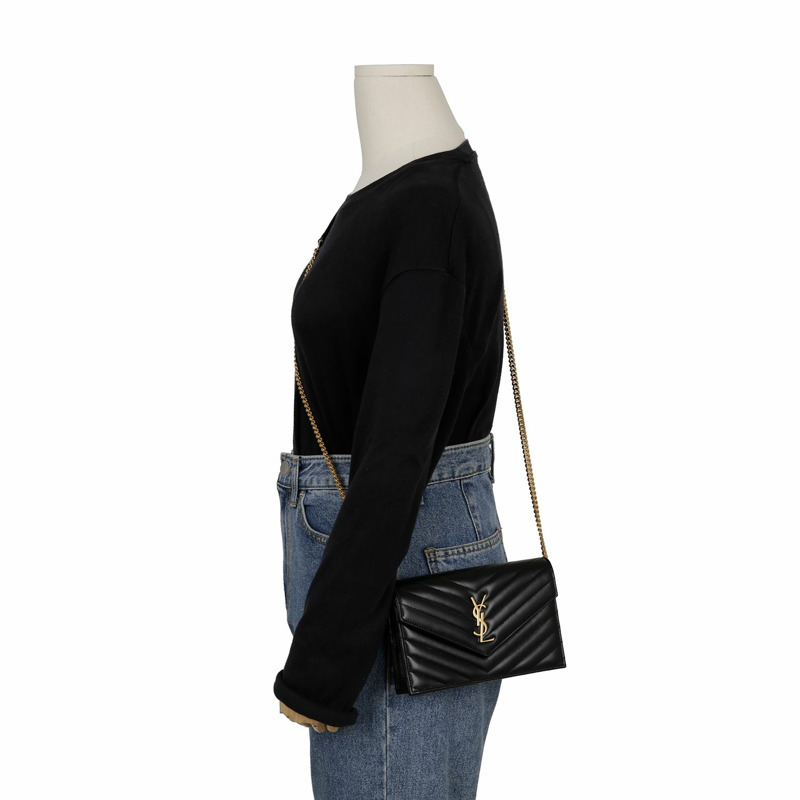 【包稅】SAINT LAURENT 信封式 WOC 肩斜背包 742920-11