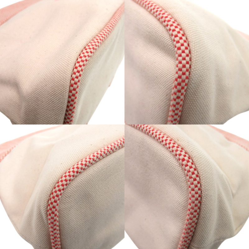 愛馬仕 Bolide 馬型刺繡手拿包，棉質，象牙白，1247，近全新-3