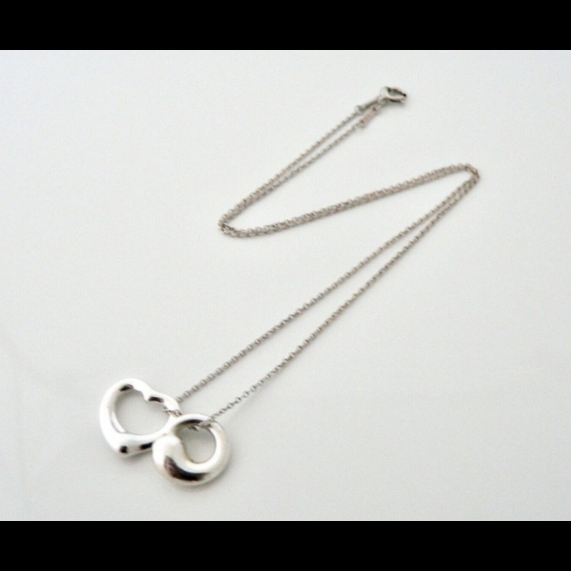 Tiffany & Co open heart Eisa peretti鏤空心形永恆圓環吊墜項鍊-1