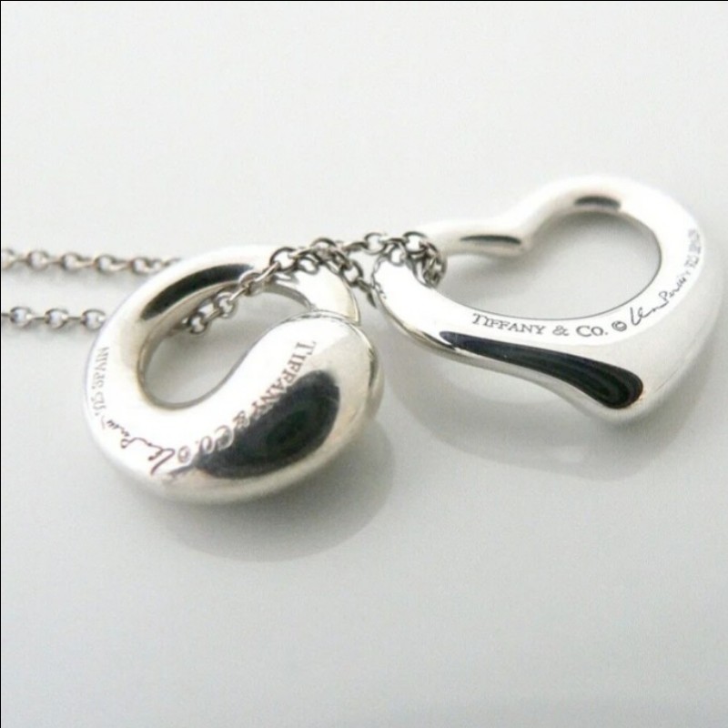 Tiffany & Co open heart Eisa peretti鏤空心形永恆圓環吊墜項鍊-8
