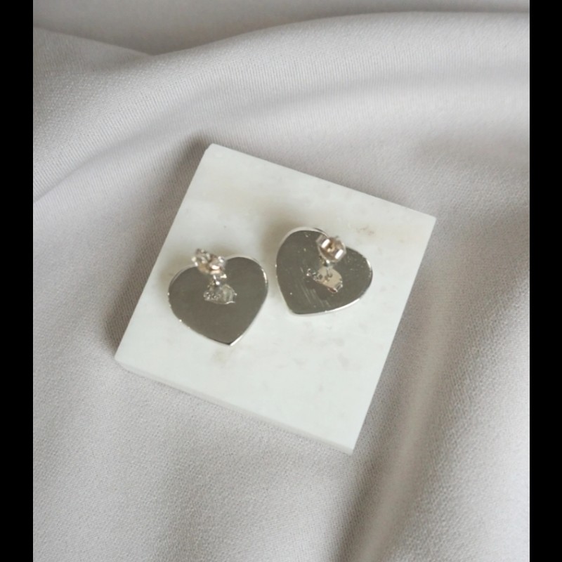 Tiffany&Co 心形針式耳環-7