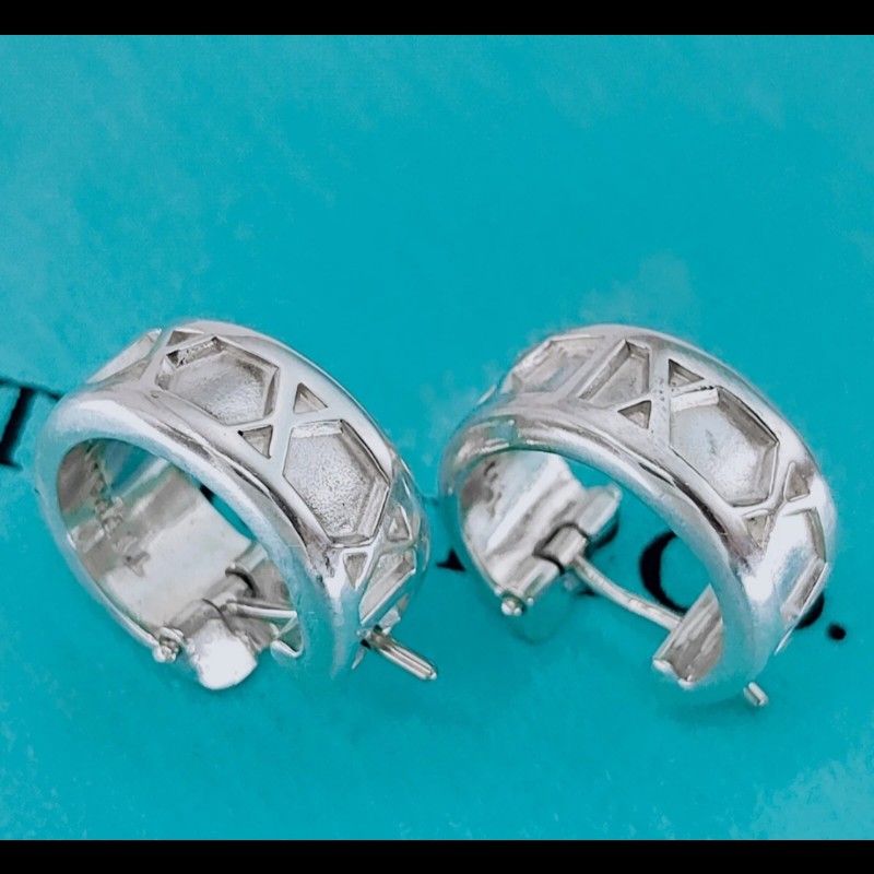 Tiffany & Co. Atlas X 圈形耳環-4