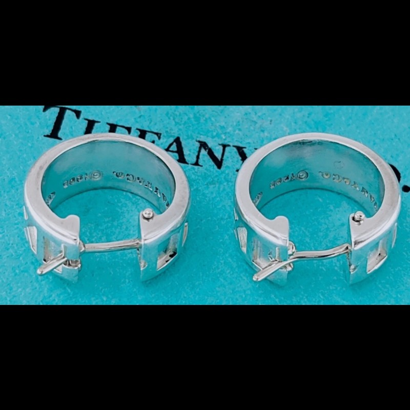 Tiffany & Co. Atlas X 圈形耳環-13