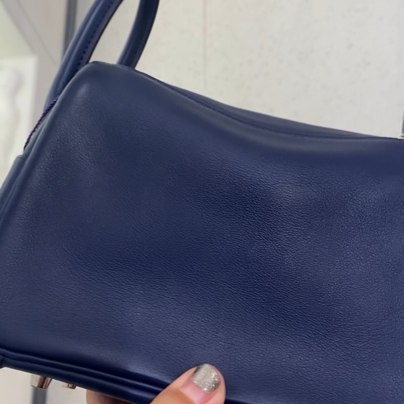 🌈Hermes💙Mini Lindy一代💙寶石藍色銀扣🌟98.5新🌈Swift皮🌟-8