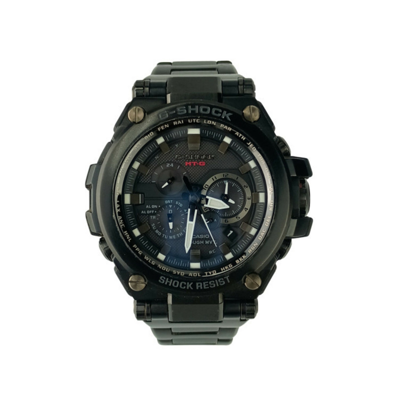 卡西歐 G-SHOCK MTG S1000BD 1AJF 男士模擬電波太陽能手錶，黑色，樹脂和不銹鋼錶殼-0