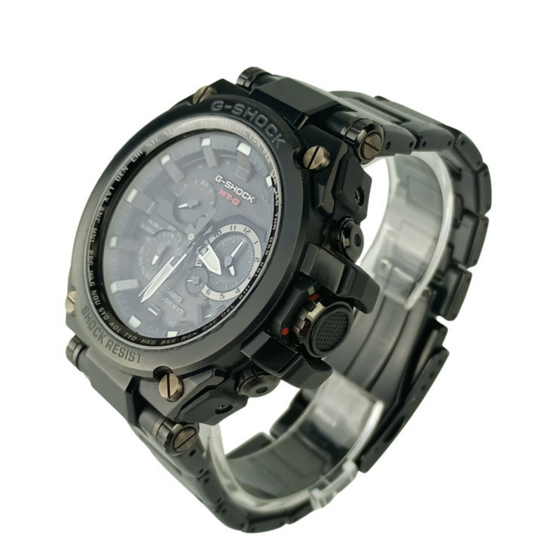 卡西歐 G-SHOCK MTG S1000BD 1AJF 男士模擬電波太陽能手錶，黑色，樹脂和不銹鋼錶殼-1