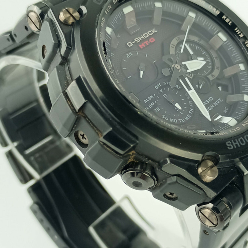 卡西歐 G-SHOCK MTG S1000BD 1AJF 男士模擬電波太陽能手錶，黑色，樹脂和不銹鋼錶殼-4