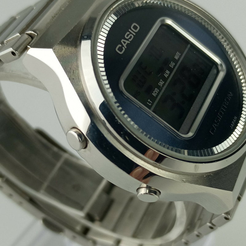 卡西歐 (CASIO) TRN 50 2AJR 限量版 Casiotron 復刻腕錶，銀色不鏽鋼錶殼，男士數位電波太陽能腕錶-4