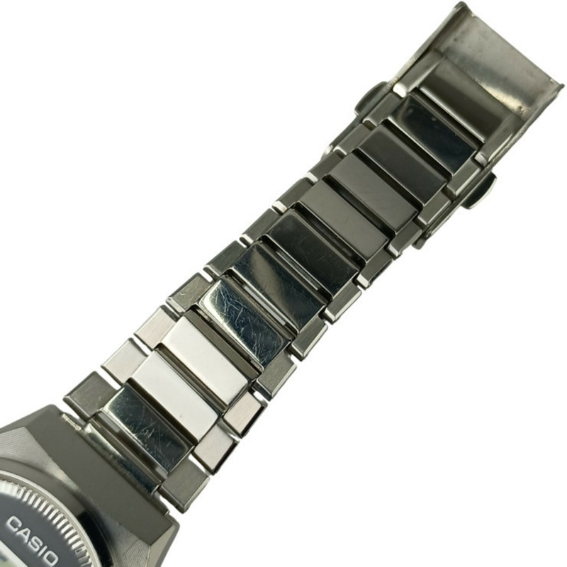 卡西歐 (CASIO) TRN 50 2AJR 限量版 Casiotron 復刻腕錶，銀色不鏽鋼錶殼，男士數位電波太陽能腕錶-5