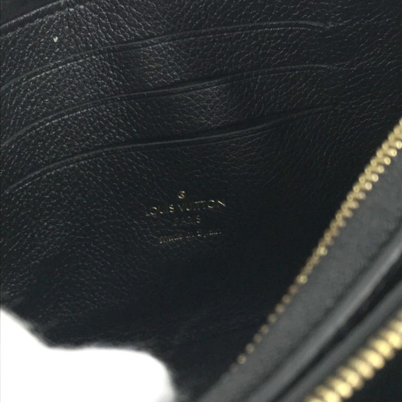 路易威登 M80787 雙色 Monogram Empreinte Pochette 雙拉鍊手拿包/斜挎包/單肩包，皮革材質，男女通用，黑色-5