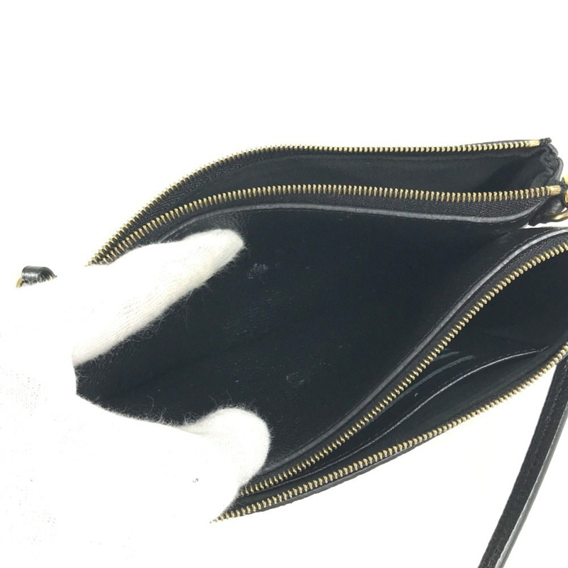 路易威登 M80787 雙色 Monogram Empreinte Pochette 雙拉鍊手拿包/斜挎包/單肩包，皮革材質，男女通用，黑色-6