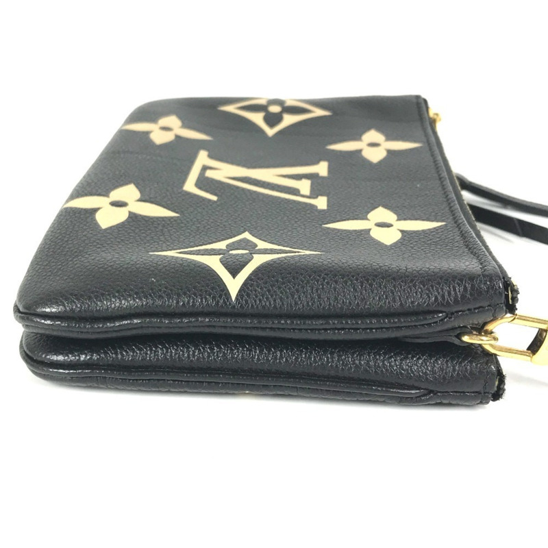 路易威登 M80787 雙色 Monogram Empreinte Pochette 雙拉鍊手拿包/斜挎包/單肩包，皮革材質，男女通用，黑色-7