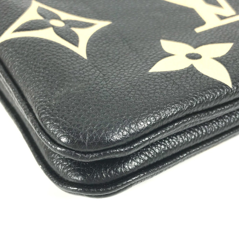 路易威登 M80787 雙色 Monogram Empreinte Pochette 雙拉鍊手拿包/斜挎包/單肩包，皮革材質，男女通用，黑色-9