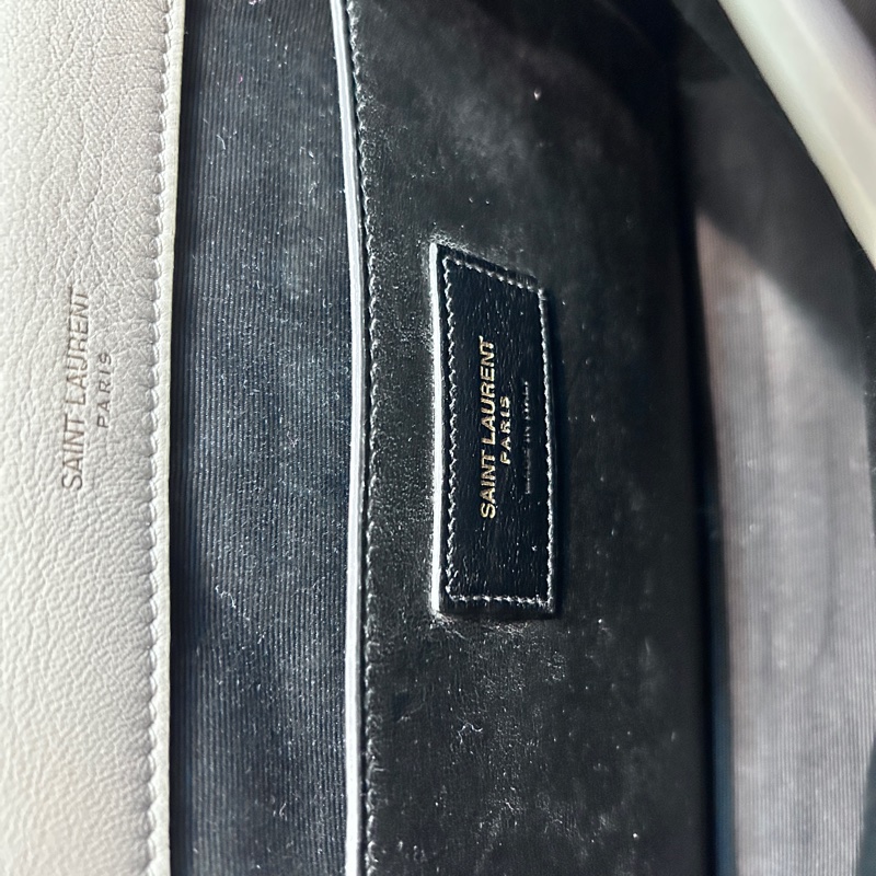 SAINT LAURENT 奶油白Niki D釦金鍊-2