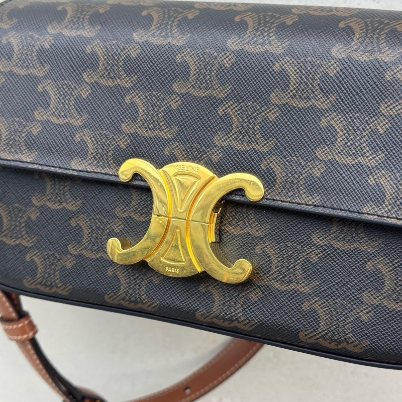 Celine凱旋門老花腋下包-1