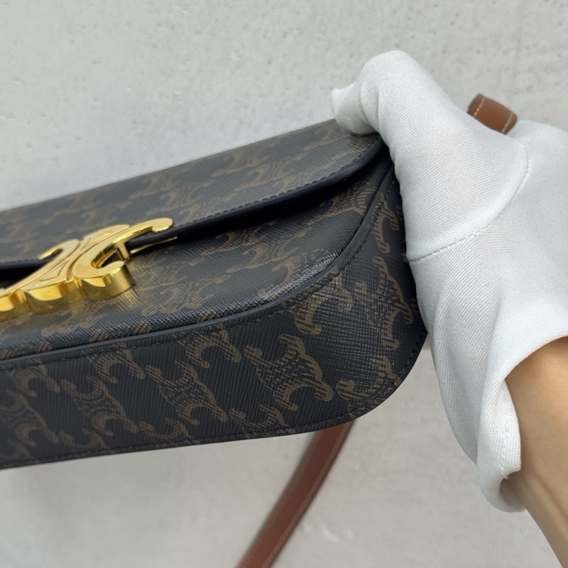 Celine凱旋門老花腋下包-3