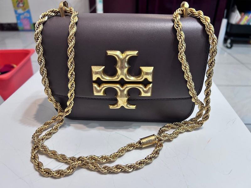 Tory Burch 皮革 金釦金鍊-0