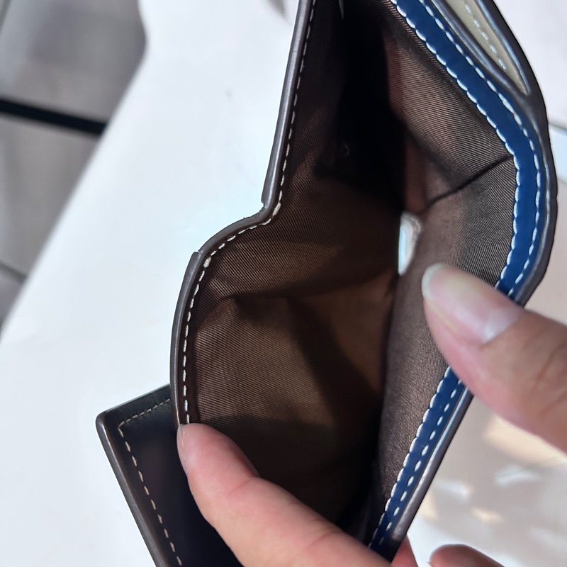 Tory Burch 皮革 金釦 拼色短夾-3