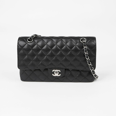 CHANEL 魚子醬紋經典中型單肩包 A01112