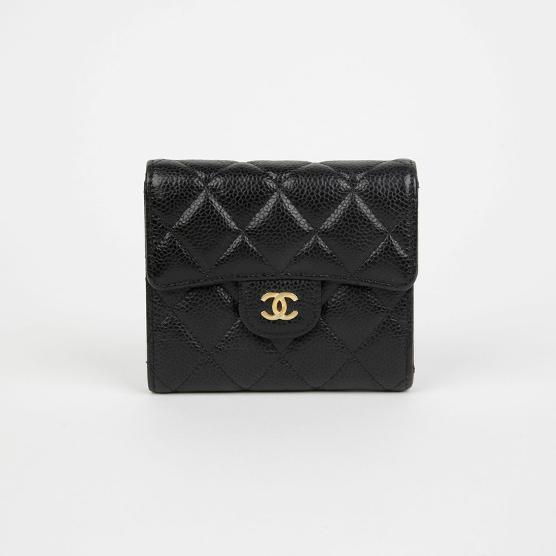 CHANEL 魚子醬紋經典雙折錢包 AP0231-1