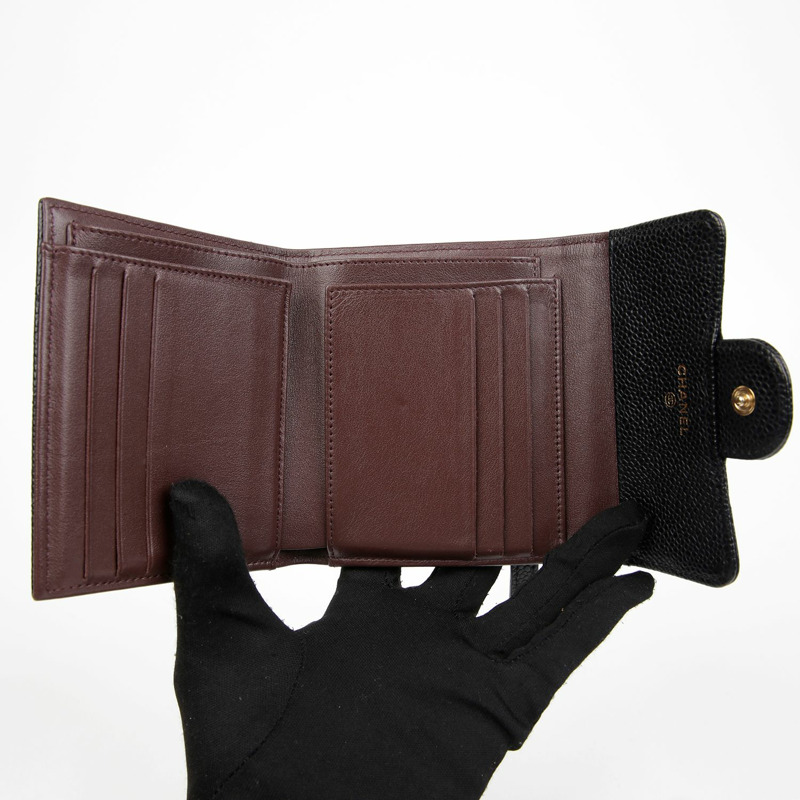 CHANEL 魚子醬紋經典雙折錢包 AP0231-10