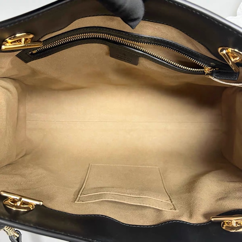 Gucci Padlock 老花拼色 黑色 中號-4