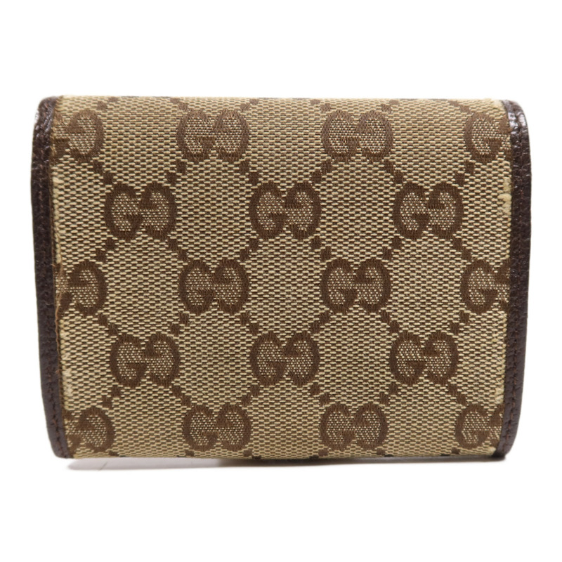 GUCCI 帆布Card Case銀扣卡片套-1