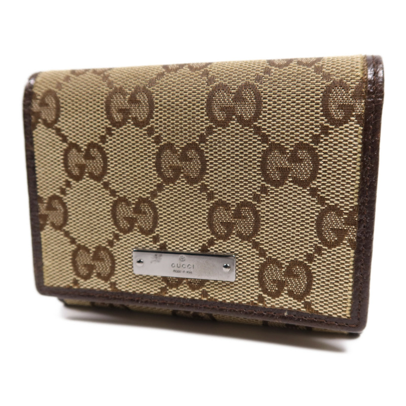 GUCCI 帆布Card Case銀扣卡片套-2