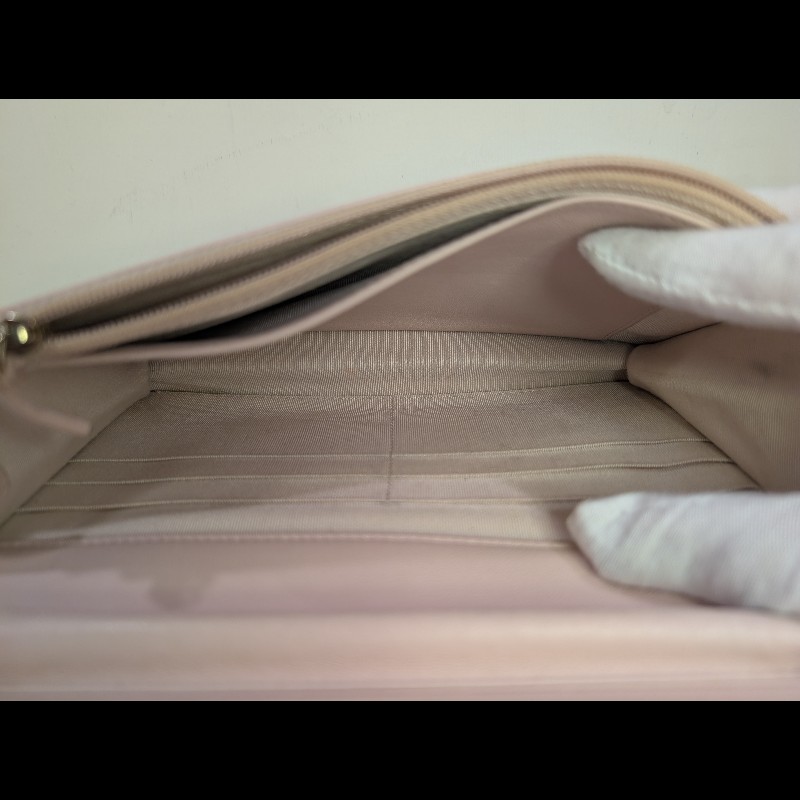 Chanel 稀有櫻花粉 小羊皮鏈條WOC 九成新-22