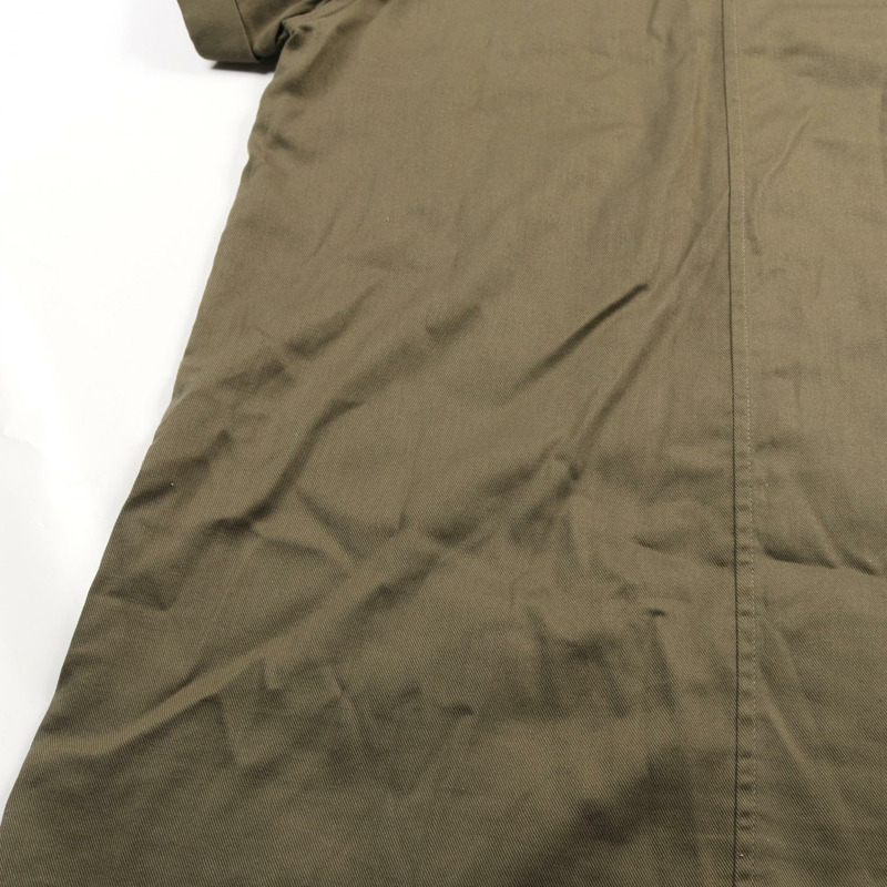 CELINE 軍裝口袋襯衫裙 #40 Triomphe 洋裝 2Z488106K 棉質卡其色-8