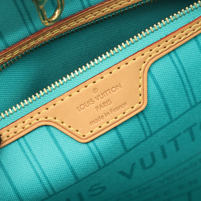 路易威登 Neverfull MM Monogram V 帆布手提包 M41601 棕色藍色二手 LV-3