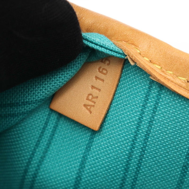 路易威登 Neverfull MM Monogram V 帆布手提包 M41601 棕色藍色二手 LV-4