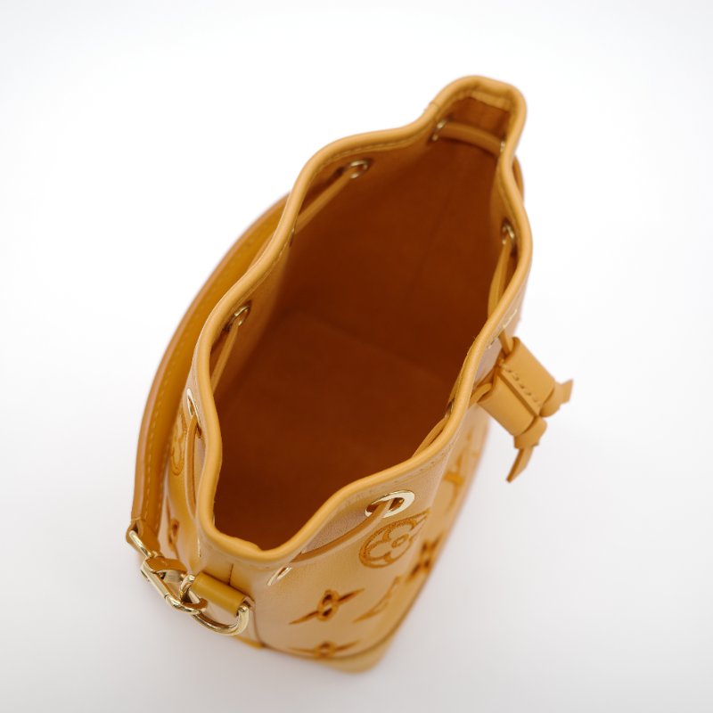 【大全配♥️限量款】Louis Vuitton 路易威登 向日葵黃 太陽黃 小牛皮 刺繡 Logo NanoNoé 小水桶包 單肩 手提包 M81266-9