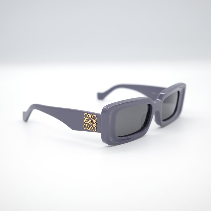 Loewe 羅威 紫羅蘭色 亞克力 經典 金屬Logo  小方框 太陽鏡 墨鏡 眼鏡-3