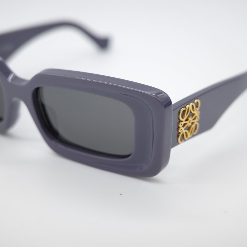 Loewe 羅威 紫羅蘭色 亞克力 經典 金屬Logo  小方框 太陽鏡 墨鏡 眼鏡-8