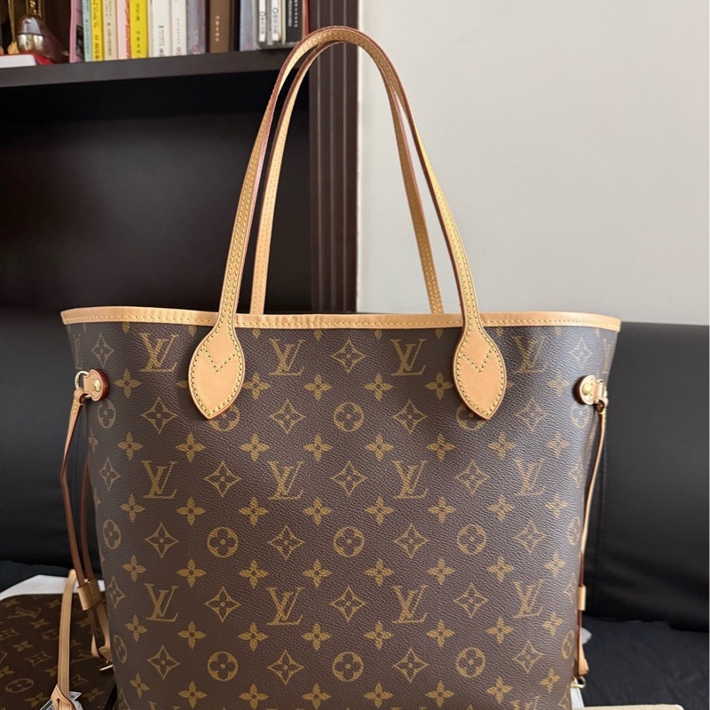 LV 路易威登 老花Neverfull中號tote托特包-1