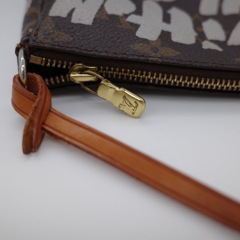 Louis Vuitton 路易威登 經典花紋 復古 限量 塗鴉款 手提包 大麻將 （可以放手機） 2001 年-4