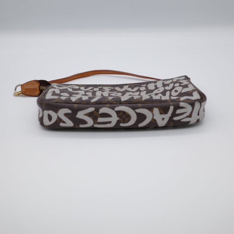 Louis Vuitton 路易威登 經典花紋 復古 限量 塗鴉款 手提包 大麻將 （可以放手機） 2001 年-5