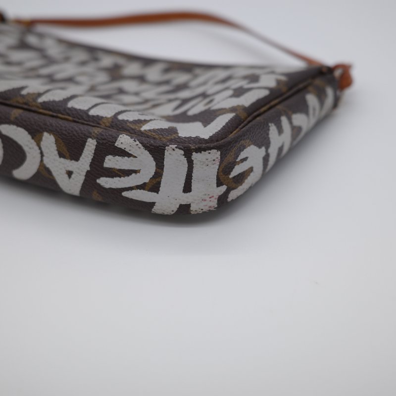 Louis Vuitton 路易威登 經典花紋 復古 限量 塗鴉款 手提包 大麻將 （可以放手機） 2001 年-7