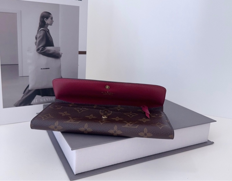 LV 路易威登 豆豆錢包 桃紅色玫紅色內裡-4