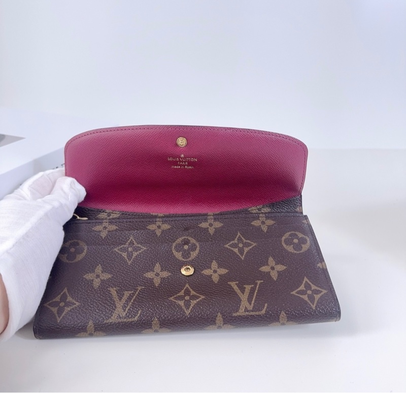 LV 路易威登 豆豆錢包 桃紅色玫紅色內裡-6